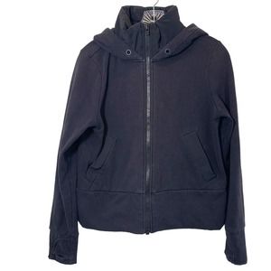 Athleta workout athletic jacket with hood black size small